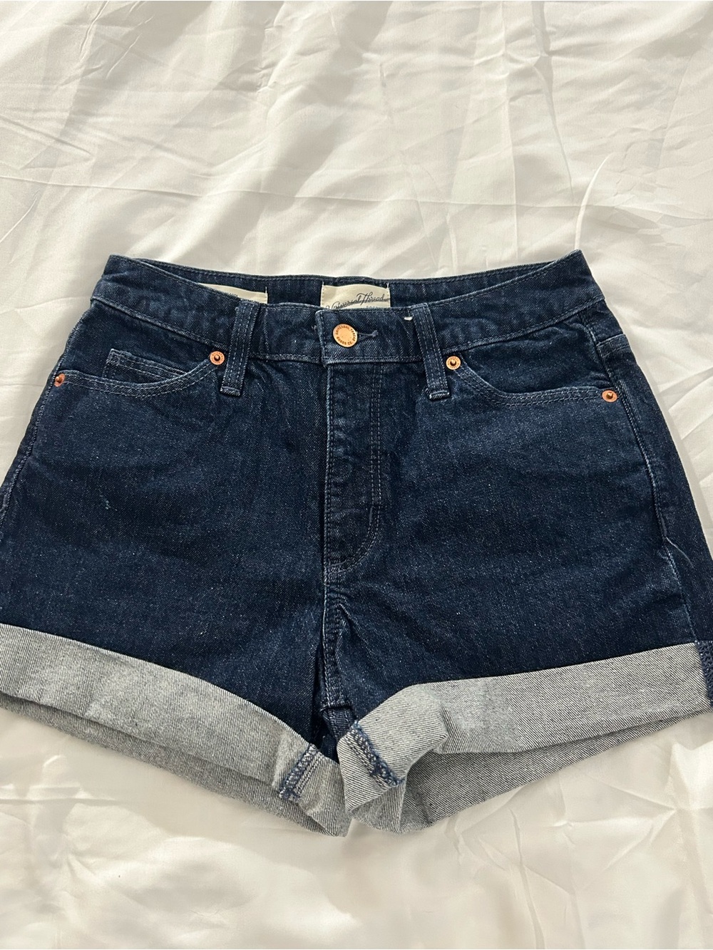 Universal Thread Dark Blue Rolled Cuff Denim Shorts